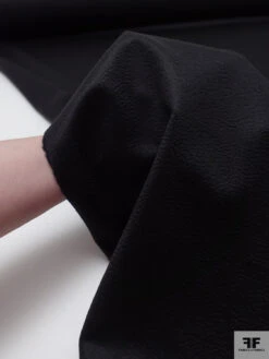 Italian Loro Piana Water Ripple Lightweight Wool-Cashmere Coating - Black 16 Italian Loro Piana Water Ripple Lightweight Wool-Cashmere Coating - Black -Fabrics And Fabrics Store 19093 6