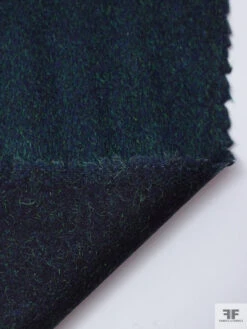 Italian Heathered Wool-Blend Coating - Navy / Green -Fabrics And Fabrics Store 19096 4