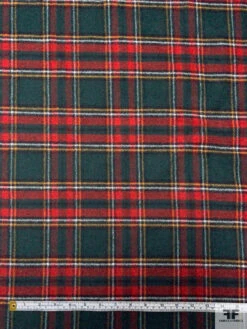 Italian Double Faced Plaid Melton Wool-Blend Coating - Evergreen / Red / Navy / Turmeric / Dark Heather Grey 17 Italian Double Faced Plaid Melton Wool-Blend Coating - Evergreen / Red / Navy / Turmeric / Dark Heather Grey -Fabrics And Fabrics Store 19098 5
