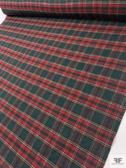 Italian Double Faced Plaid Melton Wool-Blend Coating - Evergreen / Red / Navy / Turmeric / Dark Heather Grey 19 Italian Double Faced Plaid Melton Wool-Blend Coating - Evergreen / Red / Navy / Turmeric / Dark Heather Grey -Fabrics And Fabrics Store 19098 8