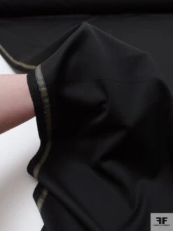 Italian Fine Solid Wool Suiting - Black -Fabrics And Fabrics Store 19104 6
