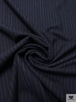 Striped Herringbone Wool-Blend Stretch Suiting - Dark Navy / Grey 13 Striped Herringbone Wool-Blend Stretch Suiting - Dark Navy / Grey -Fabrics And Fabrics Store 19107 1