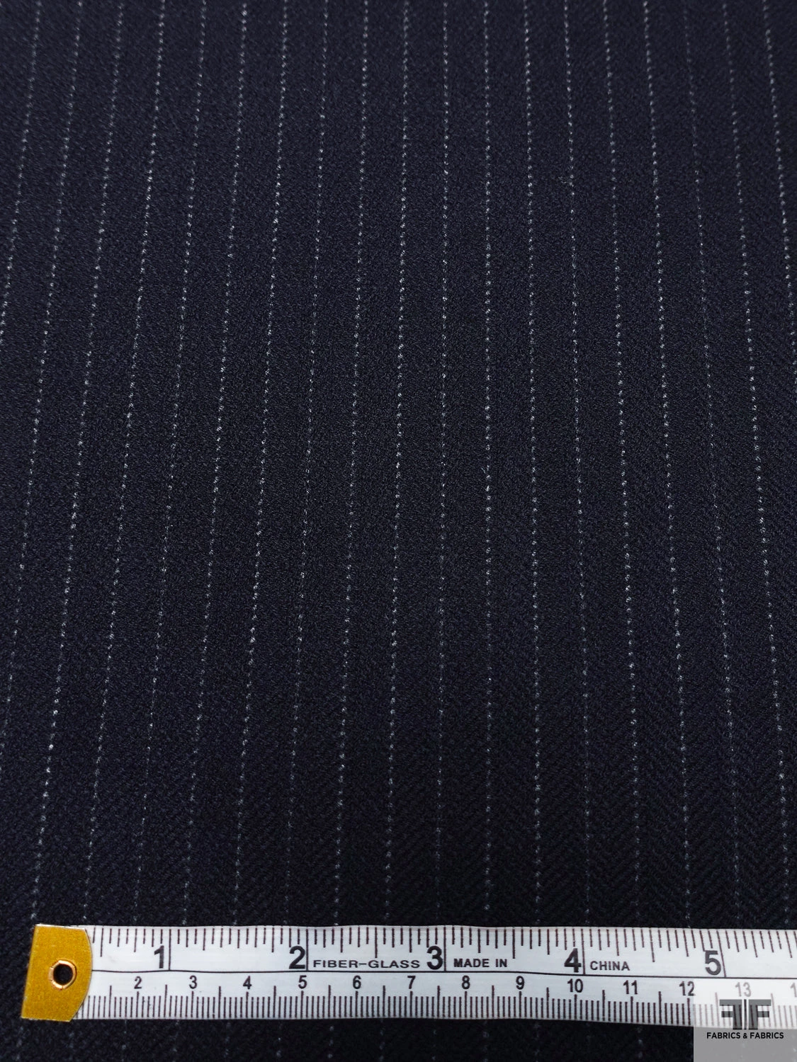 Striped Herringbone Wool-Blend Stretch Suiting - Dark Navy / Grey 4 Striped Herringbone Wool-Blend Stretch Suiting - Dark Navy / Grey - Image 2