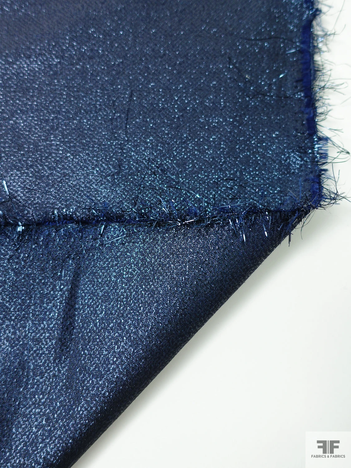Solid Stiff Lamé - Metallic Navy 7 Solid Stiff Lamé - Metallic Navy - Image 5