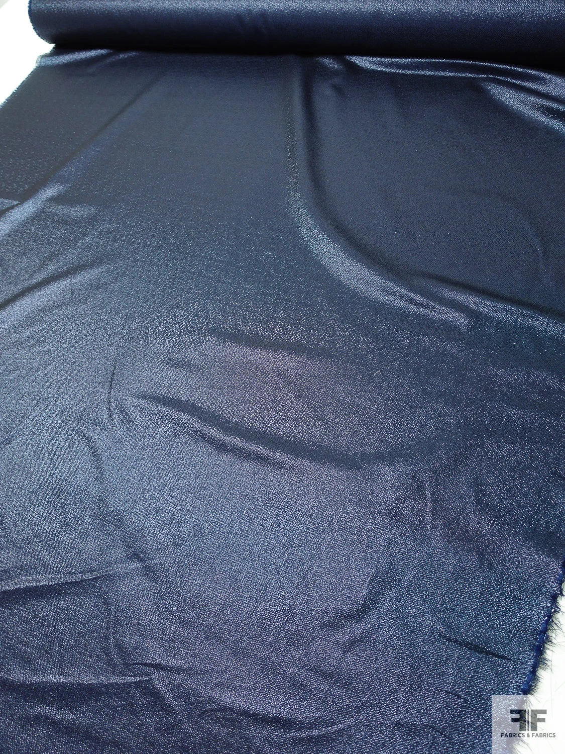 Solid Stiff Lamé - Metallic Navy 4 Solid Stiff Lamé - Metallic Navy - Image 2