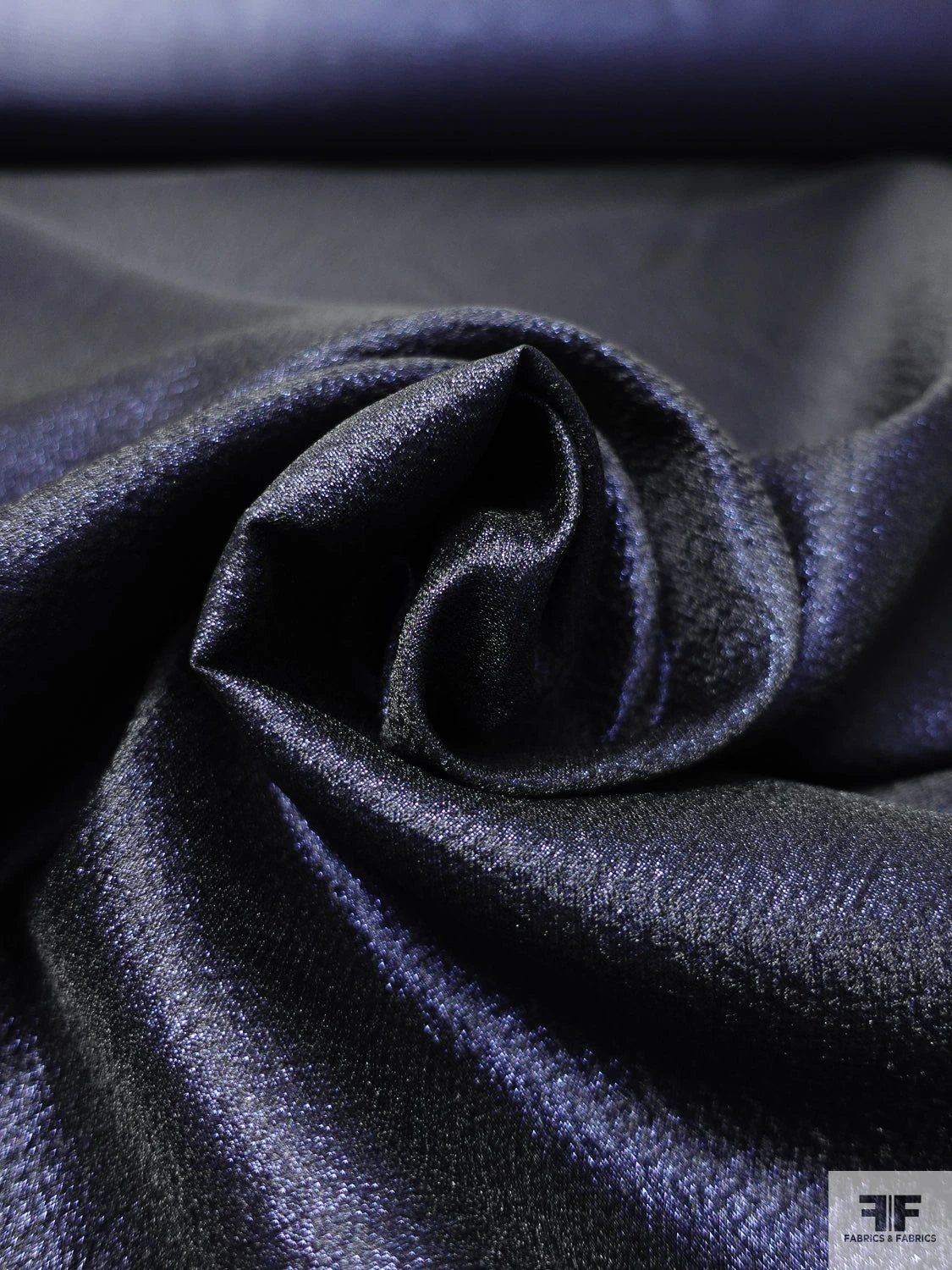 Solid Slightly Textured Stiff Lamé - Metallic Dark Purple 6 Solid Slightly Textured Stiff Lamé - Metallic Dark Purple - Image 4