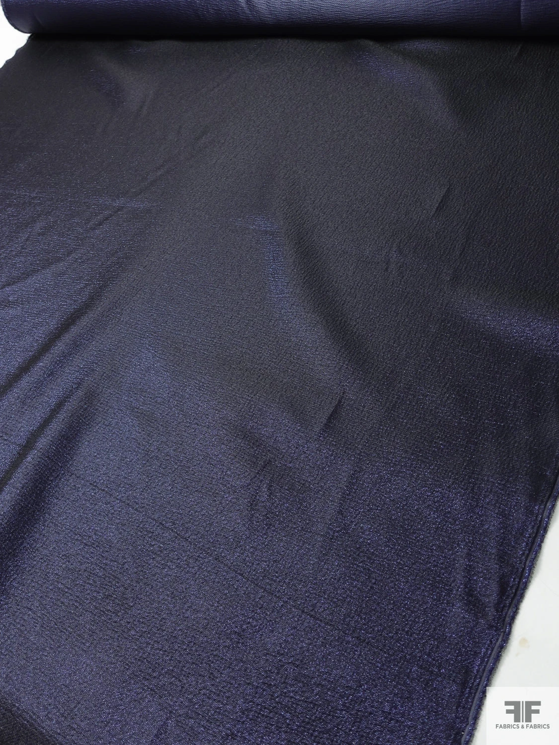 Solid Slightly Textured Stiff Lamé - Metallic Dark Purple 4 Solid Slightly Textured Stiff Lamé - Metallic Dark Purple - Image 2