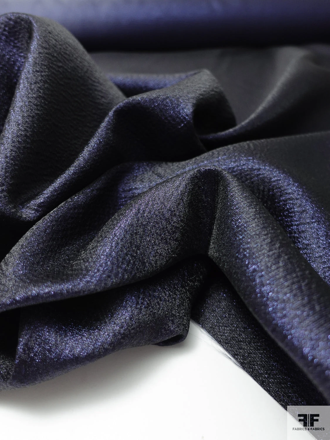 Solid Slightly Textured Stiff Lamé - Metallic Dark Purple 9 Solid Slightly Textured Stiff Lamé - Metallic Dark Purple - Image 7