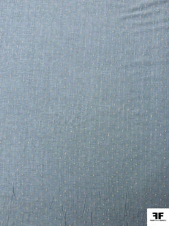 Italian Swiss Dot Twill Cotton Chambray - Denim Blue / Orange -Fabrics And Fabrics Store 19190 4