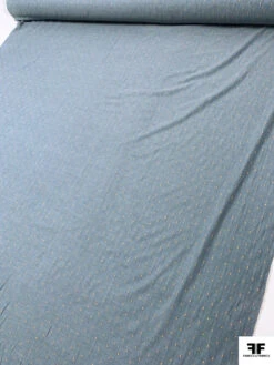 Italian Swiss Dot Twill Cotton Chambray - Denim Blue / Orange -Fabrics And Fabrics Store 19190 8