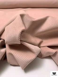Italian Solid Wide Wale Cotton Corduroy - Blush Peach -Fabrics And Fabrics Store 19204 8