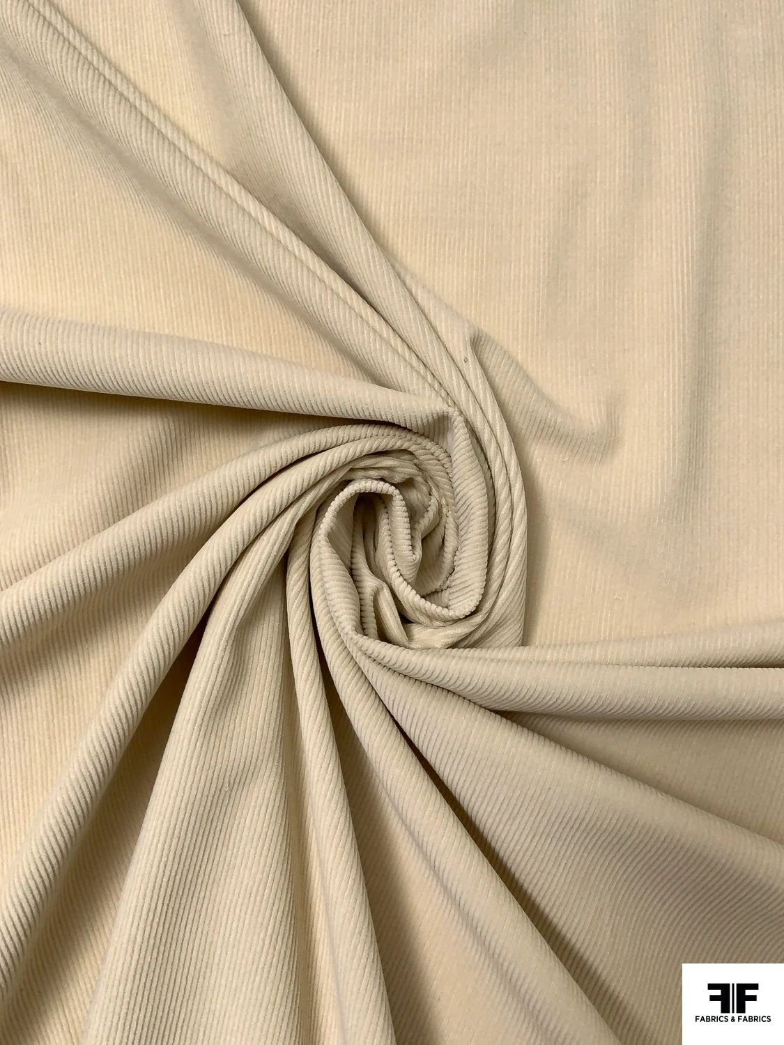 Italian Solid Mid-Wale Cotton Corduroy - Cream 6 Italian Solid Mid-Wale Cotton Corduroy - Cream - Image 4