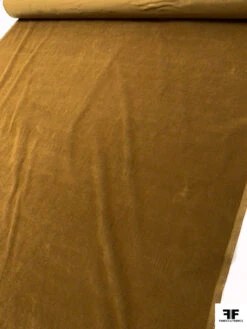 Italian Solid Mid-Wale Cotton Corduroy - Ochre Brown -Fabrics And Fabrics Store 19206 7