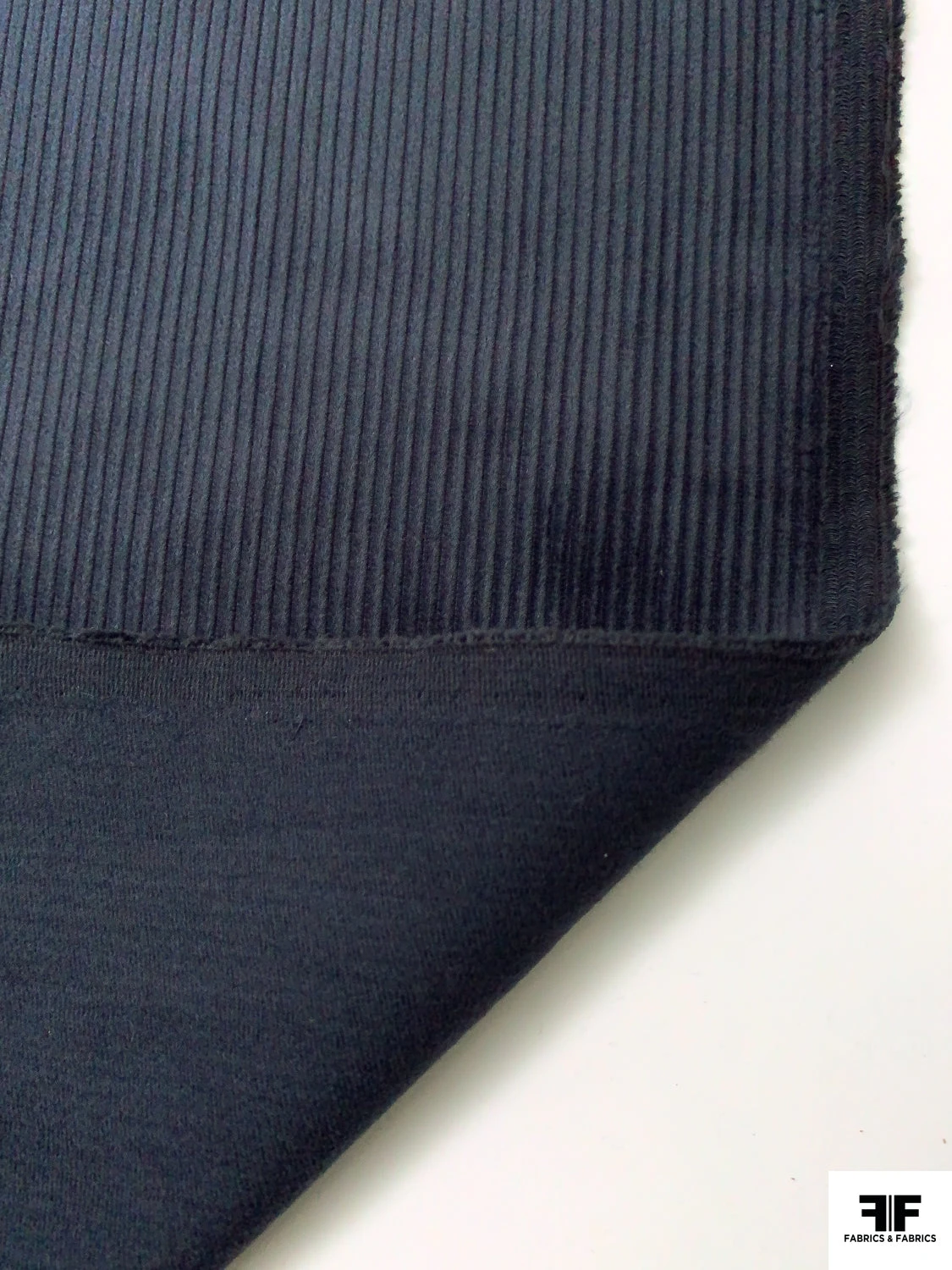 Italian Solid Wide Wale Cotton Corduroy - Dusty Navy 7 Italian Solid Wide Wale Cotton Corduroy - Dusty Navy - Image 5