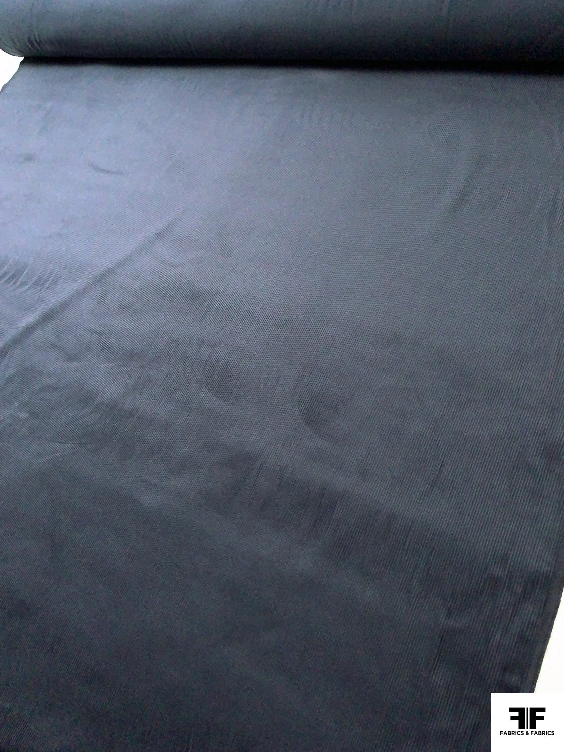 Italian Solid Wide Wale Cotton Corduroy - Dusty Navy 8 Italian Solid Wide Wale Cotton Corduroy - Dusty Navy - Image 6