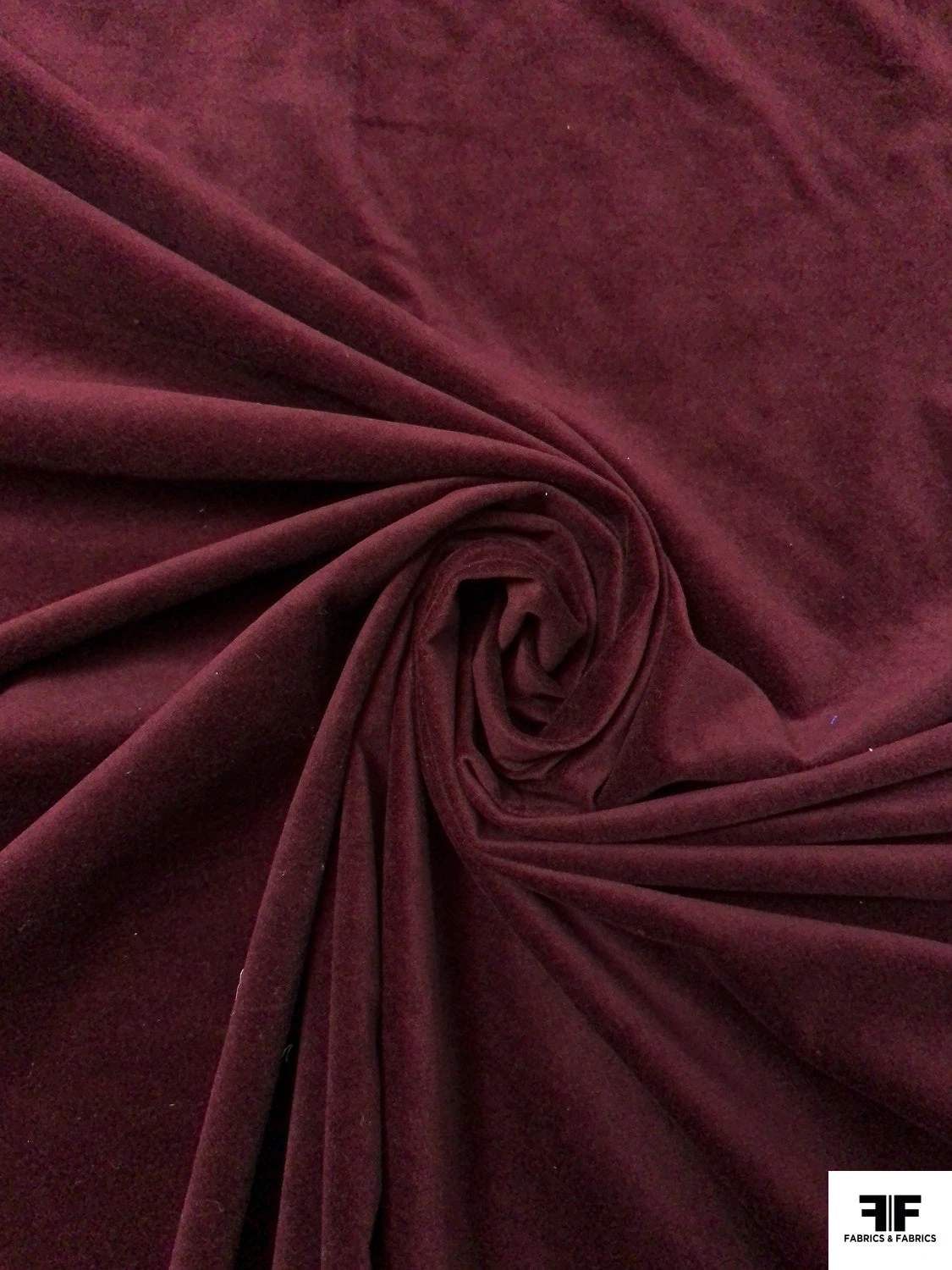 Italian Solid Stretch Cotton Velveteen - Wine Berry 3 Italian Solid Stretch Cotton Velveteen - Wine Berry