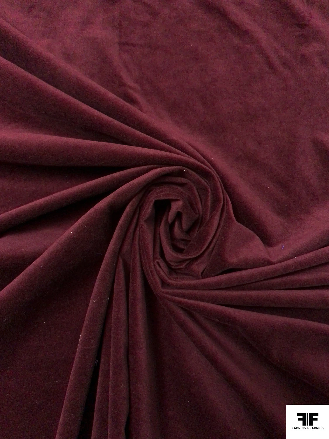 Italian Solid Stretch Cotton Velveteen - Wine Berry 5 Italian Solid Stretch Cotton Velveteen - Wine Berry - Image 3