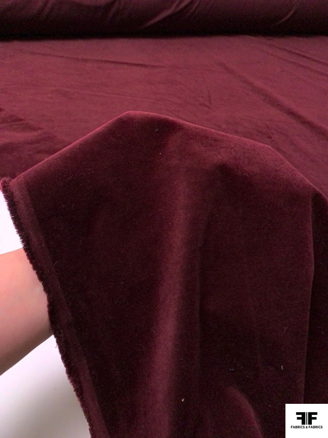 Italian Solid Stretch Cotton Velveteen - Wine Berry 9 Italian Solid Stretch Cotton Velveteen - Wine Berry - Image 7