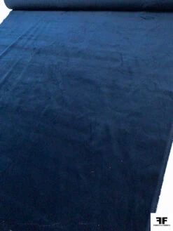 Italian Solid Stretch Cotton Velveteen - Navy 12 Italian Solid Stretch Cotton Velveteen - Navy -Fabrics And Fabrics Store 19209 5