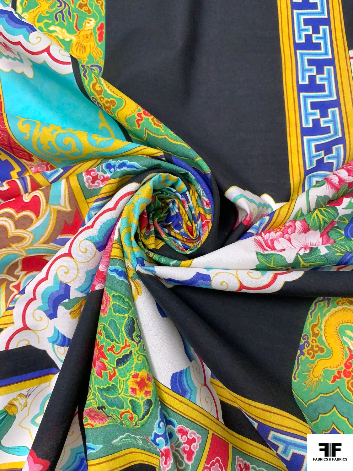 Worldly Printed Fine Cotton Lawn - Multicolor 6 Worldly Printed Fine Cotton Lawn - Multicolor - Image 4