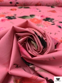 Floral Printed Stretch Cotton Lawn - Watermelon Pink / Red / Green 14 Floral Printed Stretch Cotton Lawn - Watermelon Pink / Red / Green -Fabrics And Fabrics Store 19273 3 2d225102 dcb9 4435 8ad1 75085396b922