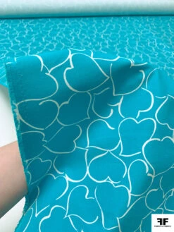 Made In Switzerland Hearts Printed Stretch Cotton Twill - Turquoise / White 18 Made In Switzerland Hearts Printed Stretch Cotton Twill - Turquoise / White -Fabrics And Fabrics Store 19286 8 7720966e 9280 42a7 a601 9398a67763cd