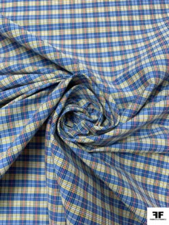 Plaid Yarn-Dyed Stretch Cotton Shirting - Blue / Yellow / Red / White 13 Plaid Yarn-Dyed Stretch Cotton Shirting - Blue / Yellow / Red / White -Fabrics And Fabrics Store 19294 2