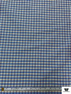 Plaid Yarn-Dyed Stretch Cotton Shirting - Blue / Yellow / Red / White 15 Plaid Yarn-Dyed Stretch Cotton Shirting - Blue / Yellow / Red / White -Fabrics And Fabrics Store 19294 4