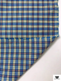 Plaid Yarn-Dyed Stretch Cotton Shirting - Blue / Yellow / Red / White 16 Plaid Yarn-Dyed Stretch Cotton Shirting - Blue / Yellow / Red / White -Fabrics And Fabrics Store 19294 6
