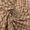 Plaid Yarn-Dyed Flannel Feel Cotton Shirting - Ochre / Black / White / Peach 1 Plaid Yarn-Dyed Flannel Feel Cotton Shirting - Ochre / Black / White / Peach -Fabrics And Fabrics Store 19295 1
