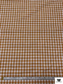 Plaid Yarn-Dyed Flannel Feel Cotton Shirting - Ochre / Black / White / Peach 15 Plaid Yarn-Dyed Flannel Feel Cotton Shirting - Ochre / Black / White / Peach -Fabrics And Fabrics Store 19295 4