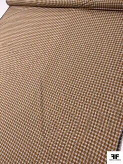 Plaid Yarn-Dyed Flannel Feel Cotton Shirting - Ochre / Black / White / Peach 17 Plaid Yarn-Dyed Flannel Feel Cotton Shirting - Ochre / Black / White / Peach -Fabrics And Fabrics Store 19295 7