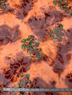 Abstract Printed Burnout Silk Blend Chiffon - Dusty Orange / Maroon / Green / Yellow 14 Abstract Printed Burnout Silk Blend Chiffon - Dusty Orange / Maroon / Green / Yellow -Fabrics And Fabrics Store 19324 4