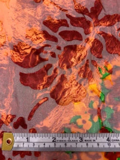 Abstract Printed Burnout Silk Blend Chiffon - Dusty Orange / Maroon / Green / Yellow 15 Abstract Printed Burnout Silk Blend Chiffon - Dusty Orange / Maroon / Green / Yellow -Fabrics And Fabrics Store 19324 5