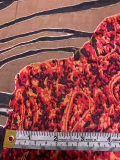 Paisley And Animal Pattern Printed Burnout Silk Blend Chiffon - Brown / Black / Raspberry Red / Peach -Fabrics And Fabrics Store 19331 6