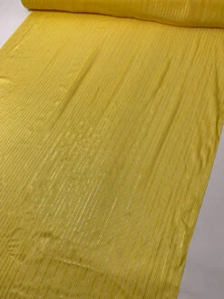 Satin Striped Silk Chiffon With Lurex Pinstripes - Bright Yellow / Gold / Silver 17 Satin Striped Silk Chiffon With Lurex Pinstripes - Bright Yellow / Gold / Silver -Fabrics And Fabrics Store 19342 7