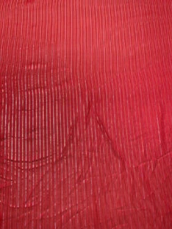 Satin Striped Silk Chiffon With Lurex Pinstripes - Hot Red / Gold / Silver 14 Satin Striped Silk Chiffon With Lurex Pinstripes - Hot Red / Gold / Silver -Fabrics And Fabrics Store 19345 4