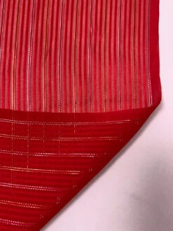Satin Striped Silk Chiffon With Lurex Pinstripes - Hot Red / Gold / Silver 17 Satin Striped Silk Chiffon With Lurex Pinstripes - Hot Red / Gold / Silver -Fabrics And Fabrics Store 19345 7