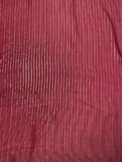 Satin Striped Silk Chiffon With Lurex Pinstripes - Wine / Gold / Silver -Fabrics And Fabrics Store 19346 4