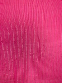 Satin Striped Silk Chiffon With Lurex Pinstripes - Hot Pink / Gold / Silver -Fabrics And Fabrics Store 19347 3