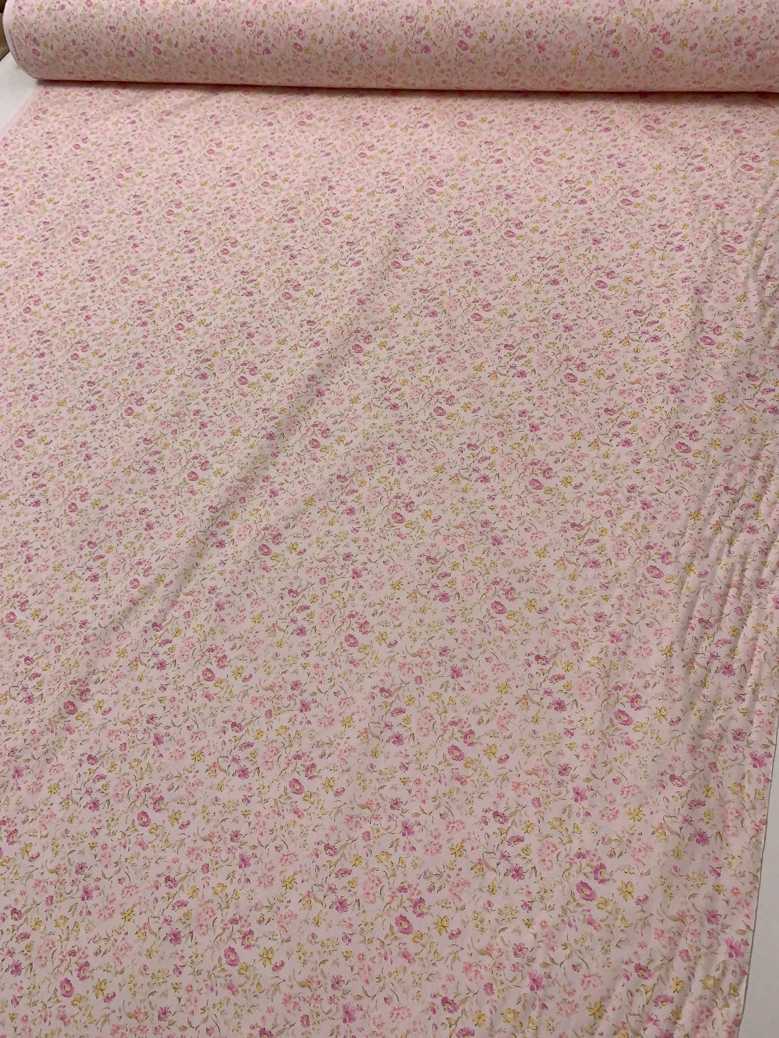 Made In Japan Ditsy Floral Printed Cotton Lawn - Pink / Baby Pink / Butter Yellow 10 Made In Japan Ditsy Floral Printed Cotton Lawn - Pink / Baby Pink / Butter Yellow - Image 8