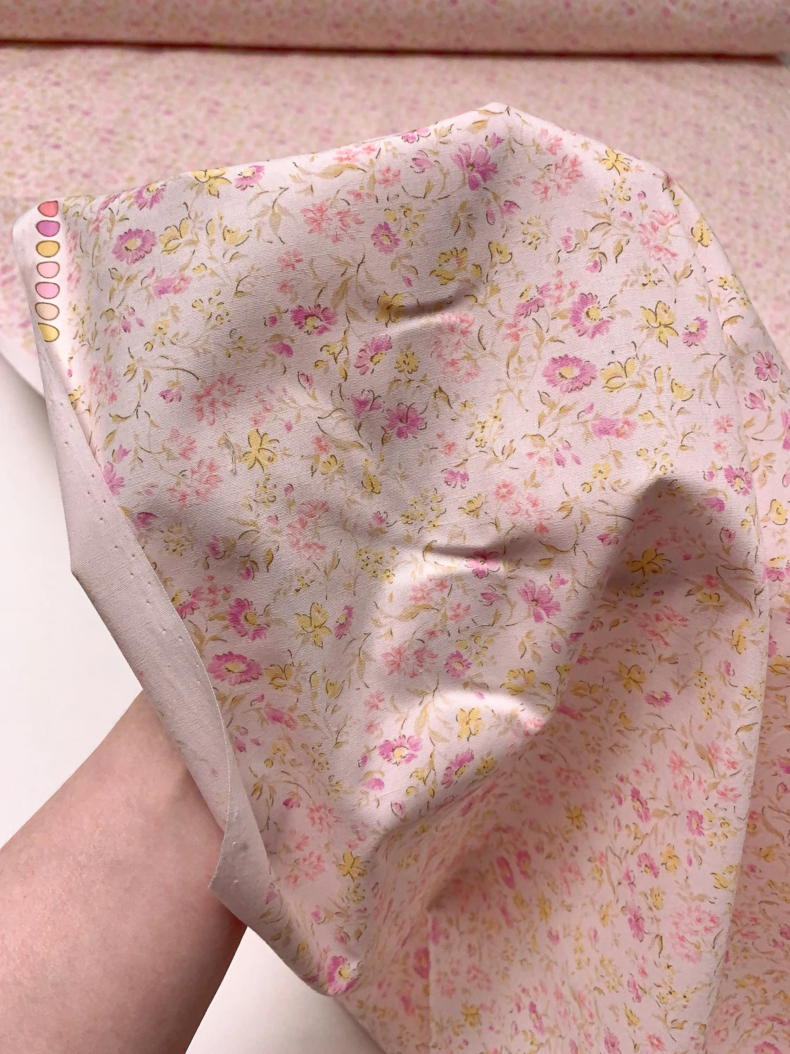 Made In Japan Ditsy Floral Printed Cotton Lawn - Pink / Baby Pink / Butter Yellow 11 Made In Japan Ditsy Floral Printed Cotton Lawn - Pink / Baby Pink / Butter Yellow - Image 9