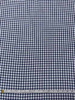 2-Ply Gingham Check And Striped Yarn-Dyed Double Cotton Voile - Navy / White 17 2-Ply Gingham Check And Striped Yarn-Dyed Double Cotton Voile - Navy / White -Fabrics And Fabrics Store 19438 5