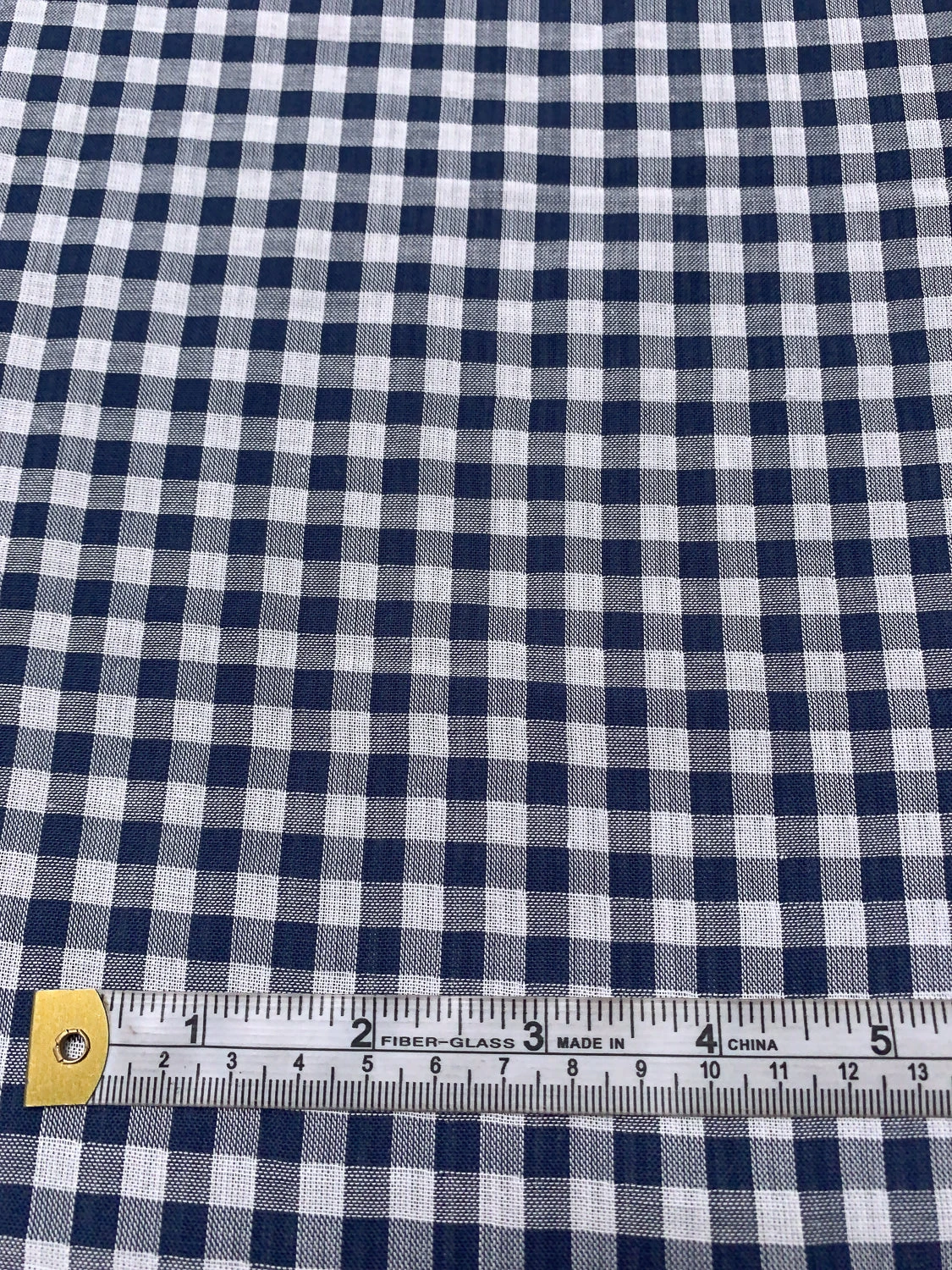 2-Ply Gingham Check And Striped Yarn-Dyed Double Cotton Voile - Navy / White 9 2-Ply Gingham Check And Striped Yarn-Dyed Double Cotton Voile - Navy / White - Image 7