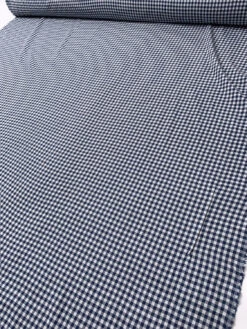 2-Ply Gingham Check And Striped Yarn-Dyed Double Cotton Voile - Navy / White 19 2-Ply Gingham Check And Striped Yarn-Dyed Double Cotton Voile - Navy / White -Fabrics And Fabrics Store 19438 8