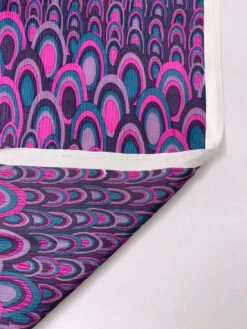 Art Deco Fish Scale Printed Crinkled Silk Charmeuse - Orchid Magenta / Purples / Teal 16 Art Deco Fish Scale Printed Crinkled Silk Charmeuse - Orchid Magenta / Purples / Teal -Fabrics And Fabrics Store 19449 6