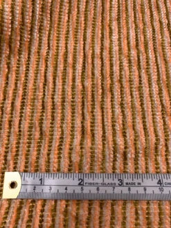 Yarn-Dyed Chenille Striped Tweed With Lurex Fibers - Peach / Ochre / Pearl Grey 15 Yarn-Dyed Chenille Striped Tweed With Lurex Fibers - Peach / Ochre / Pearl Grey -Fabrics And Fabrics Store 19459 5