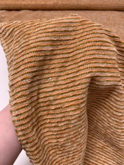 Yarn-Dyed Chenille Striped Tweed With Lurex Fibers - Peach / Ochre / Pearl Grey 18 Yarn-Dyed Chenille Striped Tweed With Lurex Fibers - Peach / Ochre / Pearl Grey -Fabrics And Fabrics Store 19459 8