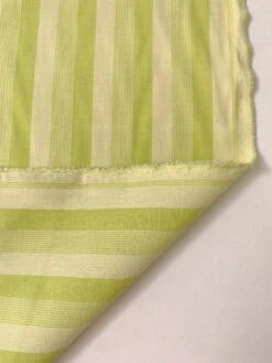 Italian 2-Ply Striped Wool Suiting - Soft Lime / Cream -Fabrics And Fabrics Store 19481 6