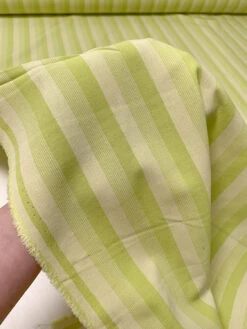 Italian 2-Ply Striped Wool Suiting - Soft Lime / Cream -Fabrics And Fabrics Store 19481 8